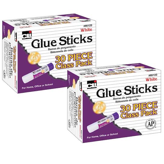 Charles Leonard White Glue Stick Class Pack, 2 Packs of 30 | 0.28 oz | Michaels®